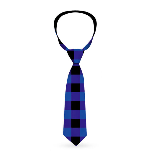 Necktie Standard - Buffalo Plaid Black/Blue Neckties Buckle-Down   