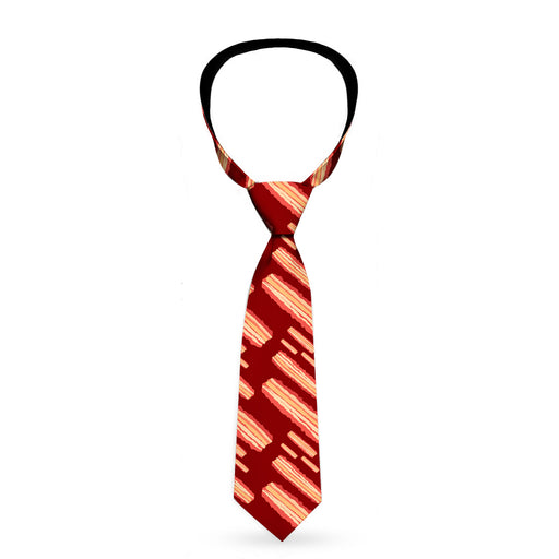 Buckle-Down Necktie - Bacon Slices Maroon Neckties Buckle-Down   