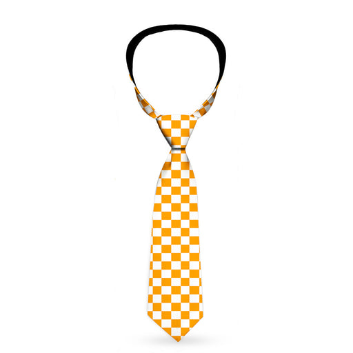 Buckle-Down Necktie - Checker White/TN Orange Neckties Buckle-Down   