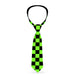 Necktie Standard - Checker Black/Neon Green Neckties Buckle-Down   