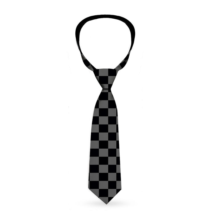 Buckle-Down Necktie - Checker Black/Gray Neckties Buckle-Down   