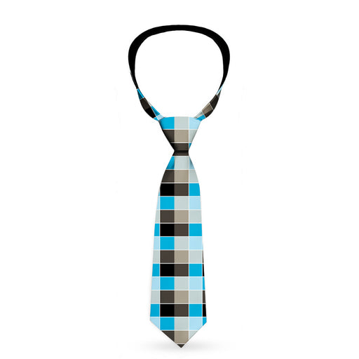 Buckle-Down Necktie - Checker Mosaic Blue Neckties Buckle-Down   