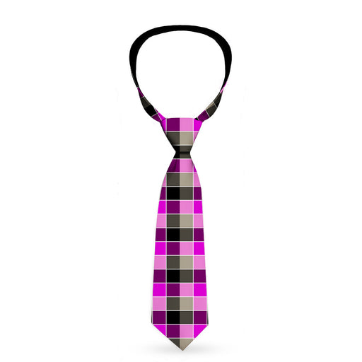 Buckle-Down Necktie - Checker Mosaic Purple Neckties Buckle-Down   