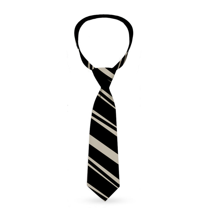 Necktie Standard - Diagonal Stripes Scribble Gray/Black Neckties Buckle-Down   