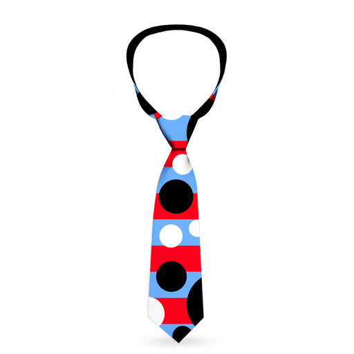 Buckle-Down Necktie - Dot Blocks Blue/Red/Black/White Neckties Buckle-Down   