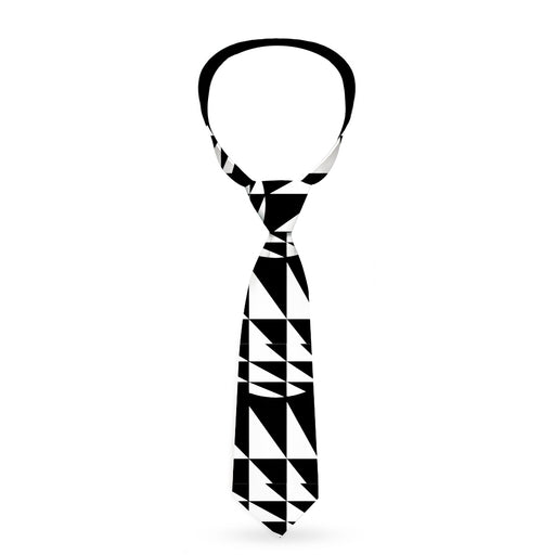 Buckle-Down Necktie - Eighties 8 Black/White Neckties Buckle-Down   