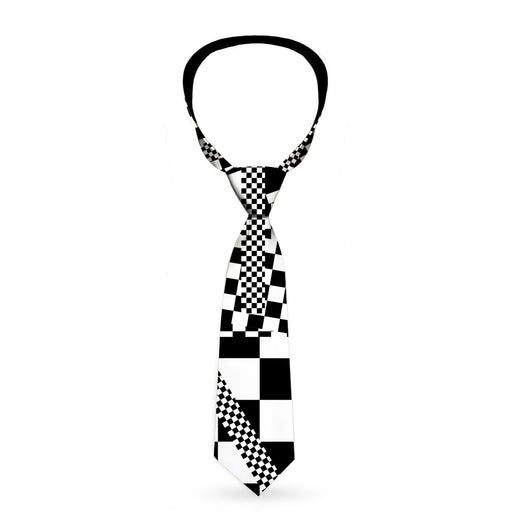 Buckle-Down Necktie - Funky Checkers Black/White Neckties Buckle-Down   
