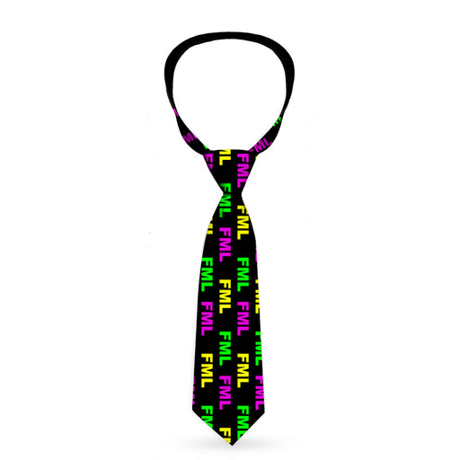 Buckle-Down Necktie - FML Black/Yellow/Green/Purple Neckties Buckle-Down   