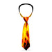 Buckle-Down Necktie - Flames Vivid Black/Orange Neckties Buckle-Down   