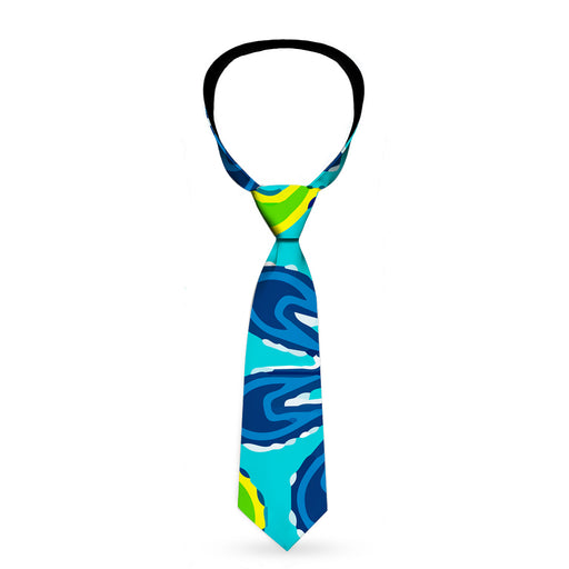 Buckle-Down Necktie - Floral Burst Turquoise/Blues/Pinks/Yellow/Green Neckties Buckle-Down   