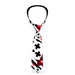 Buckle-Down Necktie - Girlie Skull Black/White w/Red Paint Drips Neckties Buckle-Down   