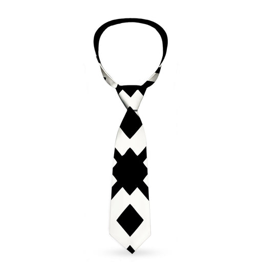 Buckle-Down Necktie - Geometric Diamond2 Black/White/Black Neckties Buckle-Down   