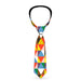 Buckle-Down Necktie - Geometric Triangle Blocks Multi Color Neckties Buckle-Down   