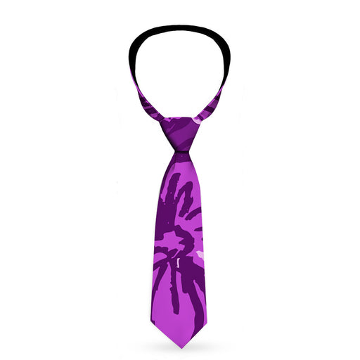 Buckle-Down Necktie - Hibiscus Collage Purple Shades Neckties Buckle-Down   
