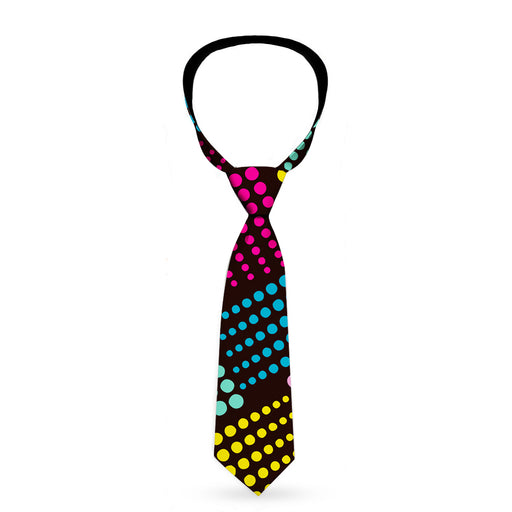 Buckle-Down Necktie - Halftone Blocks Charcoal/Pinks/Greens/Orange/Yellow Neckties Buckle-Down   