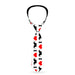 Buckle-Down Necktie - I "Heart Mustache" White/Black/Red Neckties Buckle-Down   