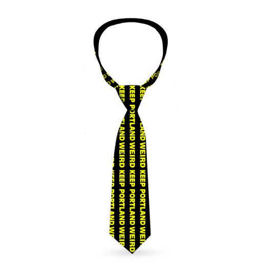 Buckle-Down Necktie - KEEP PORTLAND WEIRD Black/Yellow Neckties Buckle-Down   