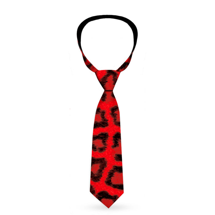 Buckle-Down Necktie - Leopard Red Neckties Buckle-Down   