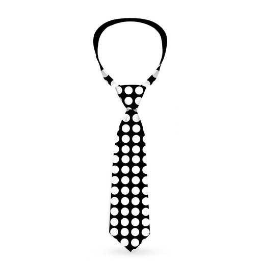 Necktie Standard - Mini Polka Dots Black/White Neckties Buckle-Down   