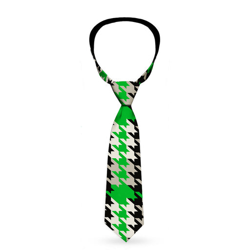 Buckle-Down Necktie - Mini Houndstooth Green/Black/Gray Neckties Buckle-Down   