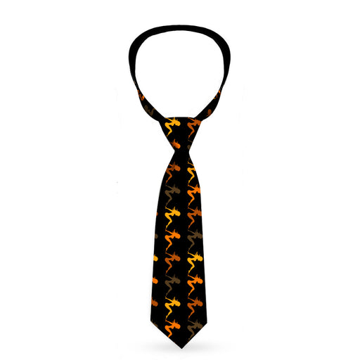 Buckle-Down Necktie - Mud Flap Girl Repeat Black/Orange Fade Neckties Buckle-Down   