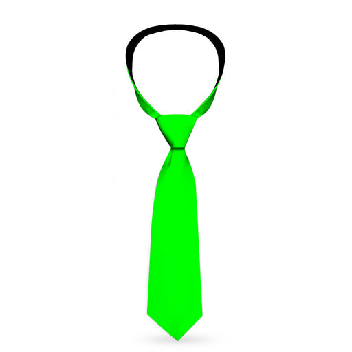 Buckle-Down Necktie - Neon Green Print Neckties Buckle-Down   