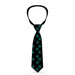 Buckle-Down Necktie - Nautical Stars Scattered Black/Turquoise Neckties Buckle-Down   