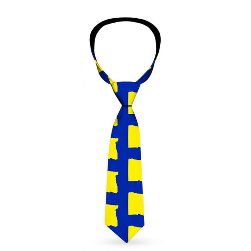 Buckle-Down Necktie - Oregon State Silhouette Blue/Yellow Neckties Buckle-Down   