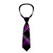 Buckle-Down Necktie - Plaid Black/Purple/Gray Neckties Buckle-Down   