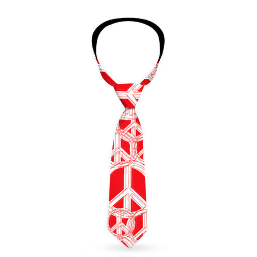 Buckle-Down Necktie - Peace Sketch Red/White Neckties Buckle-Down   