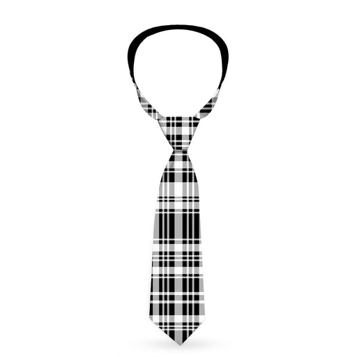 Necktie Standard - Plaid Black/White Neckties Buckle-Down   