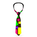 Buckle-Down Necktie - Squares Black/Multi Color Neckties Buckle-Down   