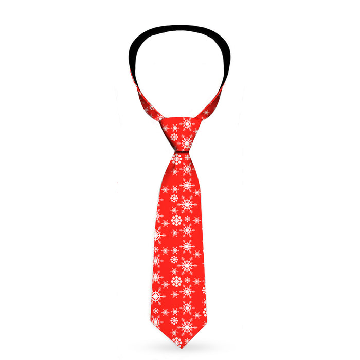 Buckle-Down Necktie - Snowflakes Red/White Neckties Buckle-Down   