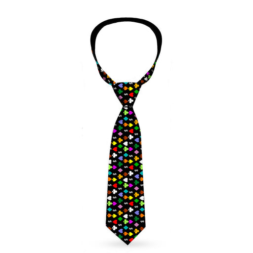 Buckle-Down Necktie - Suits $$$ Black/Multi Color Neckties Buckle-Down   