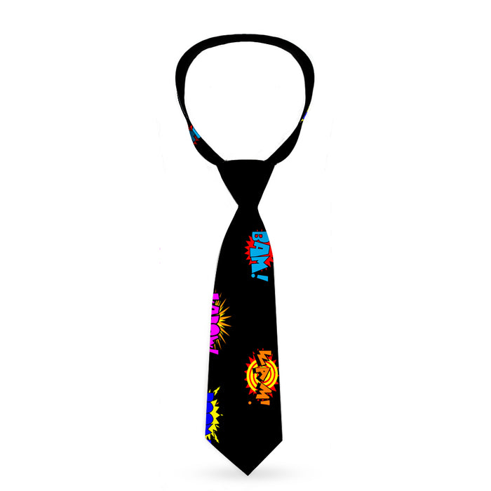 Buckle-Down Necktie - Sound Effects Black/Multi Color Neckties Buckle-Down   