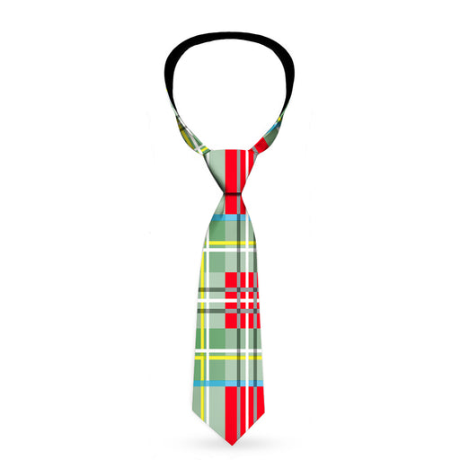 Buckle-Down Necktie - Tartan Plaid Red/Green Neckties Buckle-Down   