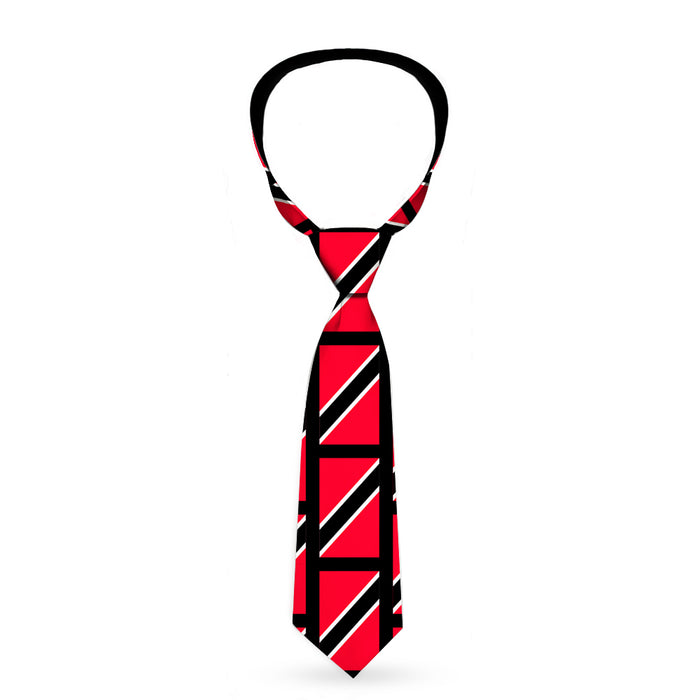 Buckle-Down Necktie - Trinidad & Tobaga Flags/Black Block Neckties Buckle-Down   