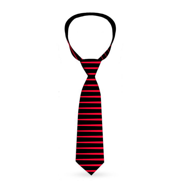 Buckle-Down Necktie - Vertical Stripes Transition Black/Red Neckties Buckle-Down   