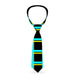 Buckle-Down Necktie - Wire Grid Black/Turquoise/Yellow Neckties Buckle-Down   