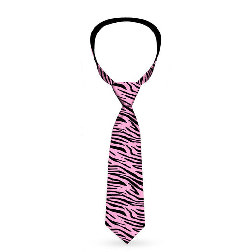 Buckle-Down Necktie - Zebra 2 Baby Pink Neckties Buckle-Down   