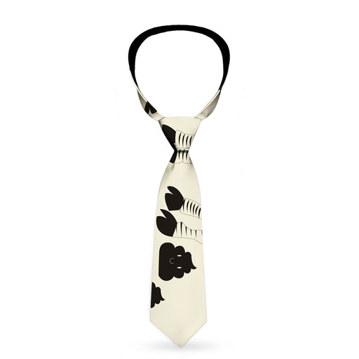 Buckle-Down Necktie - Zebra Poops Off-White/Black Neckties Buckle-Down   