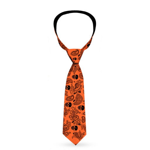 Buckle-Down Necktie - Bandana/Skulls Orange/Black Neckties Buckle-Down   