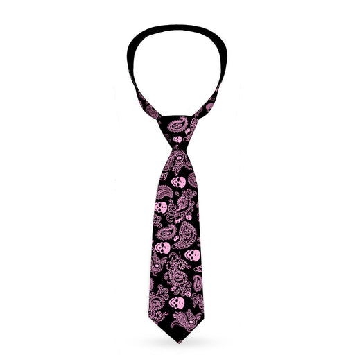 Buckle-Down Necktie - Bandana/Skulls Black/Pink Neckties Buckle-Down   