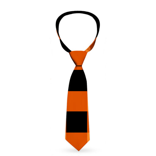Buckle-Down Necktie - Buffalo Plaid Black/Orange Neckties Buckle-Down   
