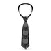 Buckle-Down Necktie - BD Monogram2 Gray/Black Neckties Buckle-Down   