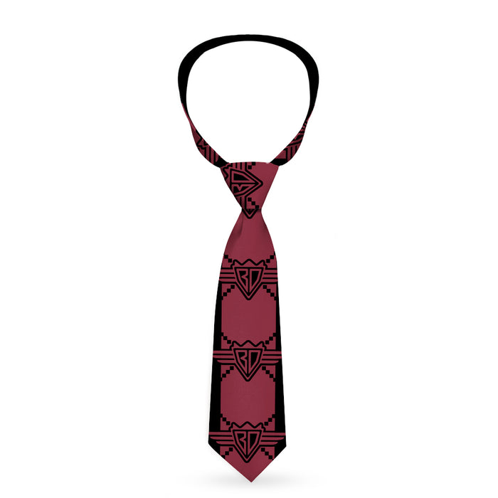 Buckle-Down Necktie - BD Monogram2 Red/Black Neckties Buckle-Down   