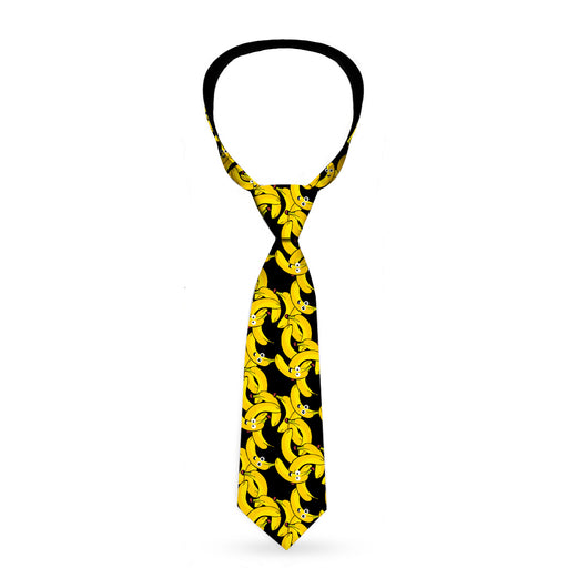 Buckle-Down Necktie - Bananas Stacked Cartoon Black//Yellows Neckties Buckle-Down   
