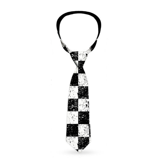 Buckle-Down Necktie - Checker Weathered2 Black/White Neckties Buckle-Down   