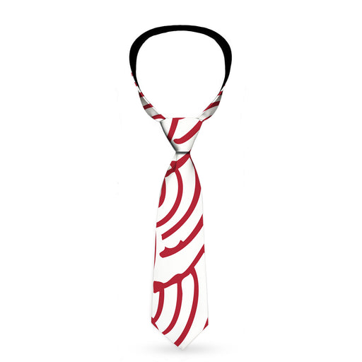 Buckle-Down Necktie - Doodle1/Paint Drips White/Red Neckties Buckle-Down   