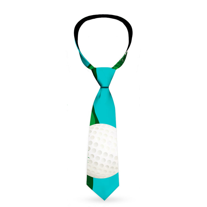 Buckle-Down Necktie - Golf Course/Balls/Holes Blues/Greens Neckties Buckle-Down   